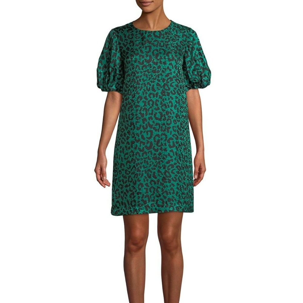 milly dress size 4 nwt green animal cocktail